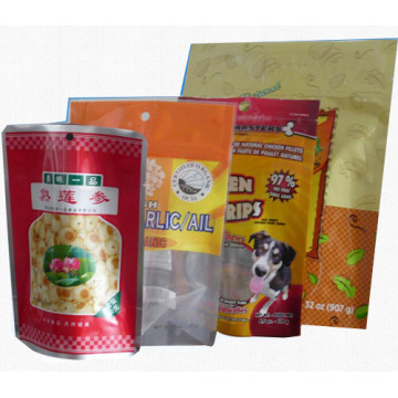 Saco plástico do alimento / empacotamento de alimentos para animais de estimação / malote inferior do alimento do reforço
